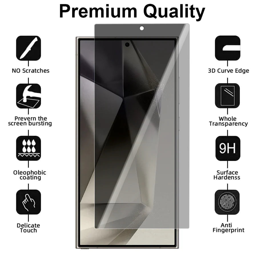 Samsung Galaxy S24 Ultra Screenprotector Full Cover Privacy Gehard 9H-Ilumina Benelux