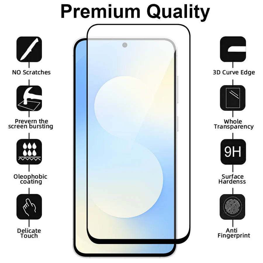 Samsung Galaxy S24 FE / S25 FE Screenprotector Full Cover Screenprotector Gehard 9H – 1-Pack-Ilumina Benelux