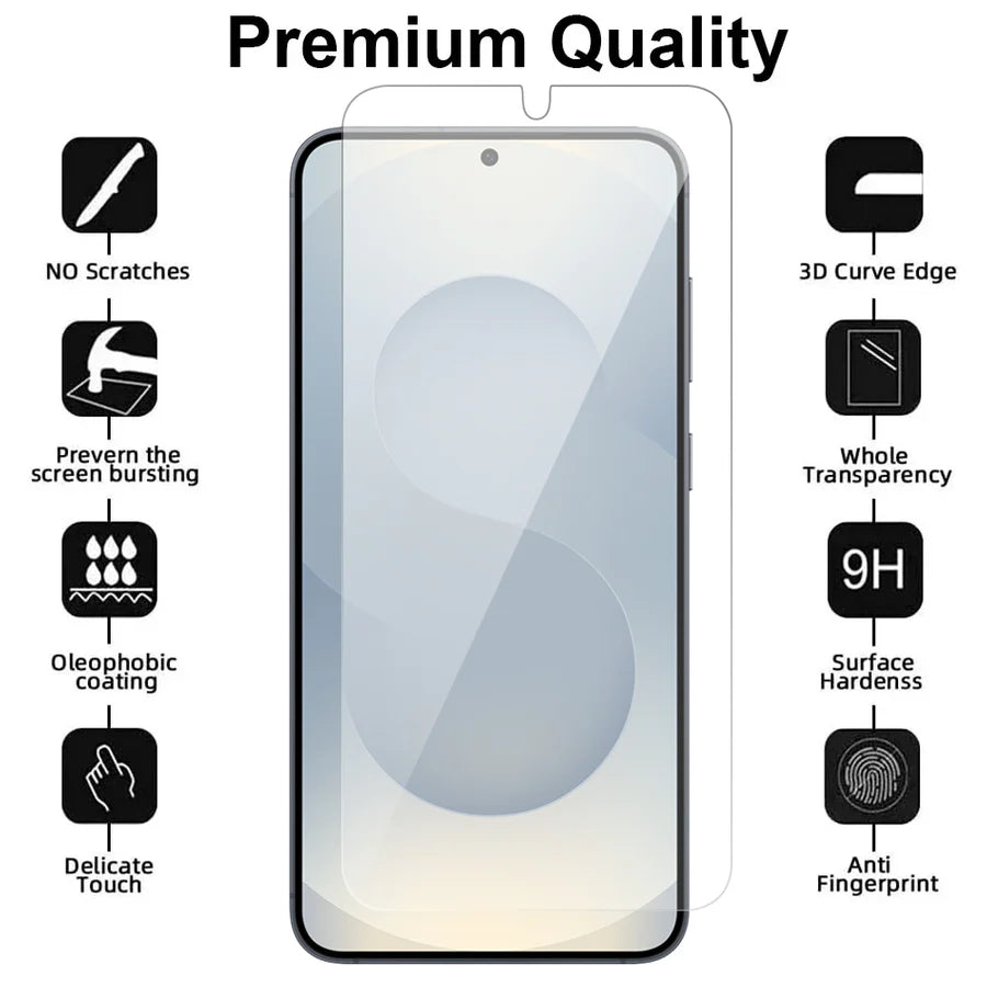 Samsung Galaxy S25 Plus Screenprotector Gehard 9H – Anti-kras – Tempered Glas – 1-Pack-Ilumina Benelux