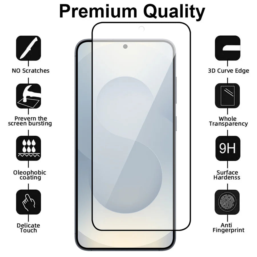 Samsung Galaxy S25 Plus Screenprotector Full Cover Screenprotector Gehard 9H – 1-Pack-Ilumina Benelux