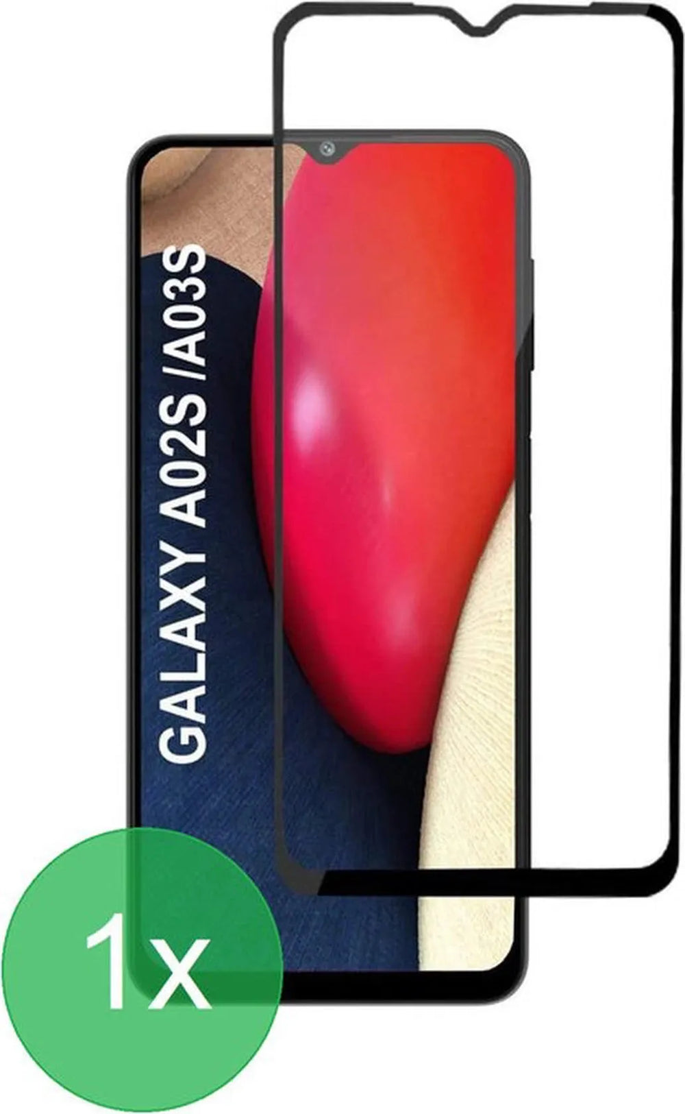Samsung Galaxy A02s / A03s Screenprotector Full Cover Screenprotector Gehard 9H – 1-Pack-Ilumina Benelux