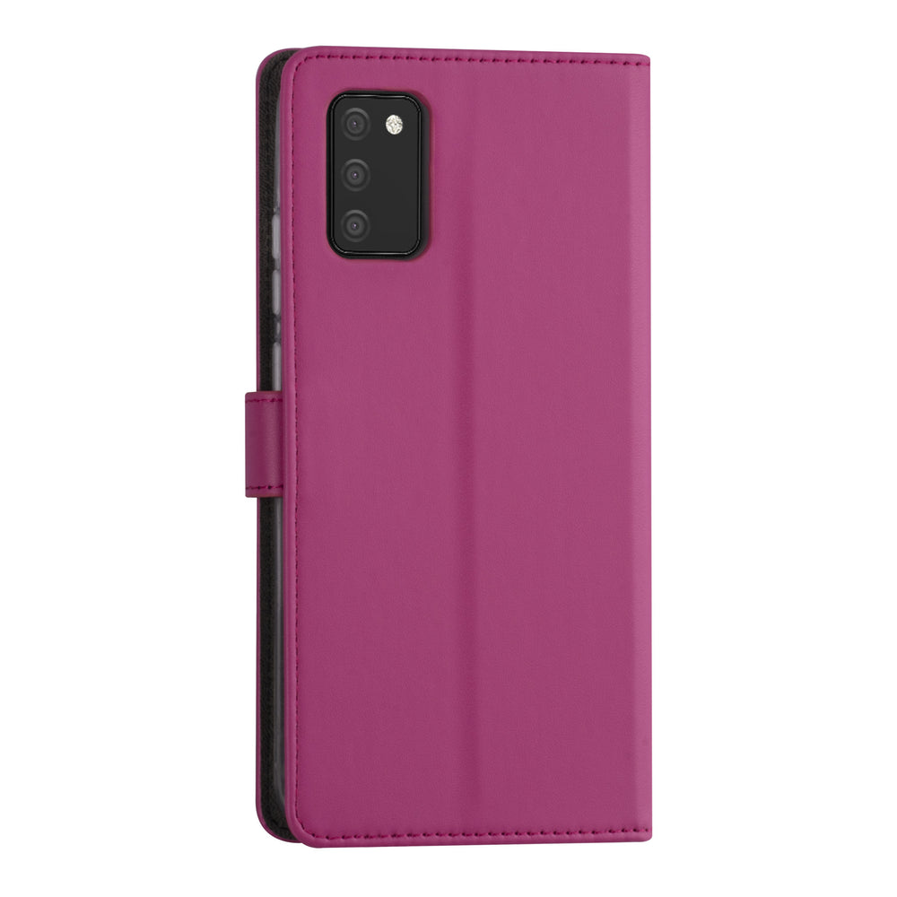 Samsung Galaxy A02s Booktype hoesje - Felroze - Pasjeshouder - Magneetsluiting-Hoesjes-Ilumina Benelux
