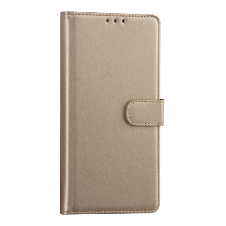 Samsung Galaxy A02s Booktype hoesje - Goud - Pasjeshouder - Magneetsluiting-Hoesjes-Ilumina Benelux