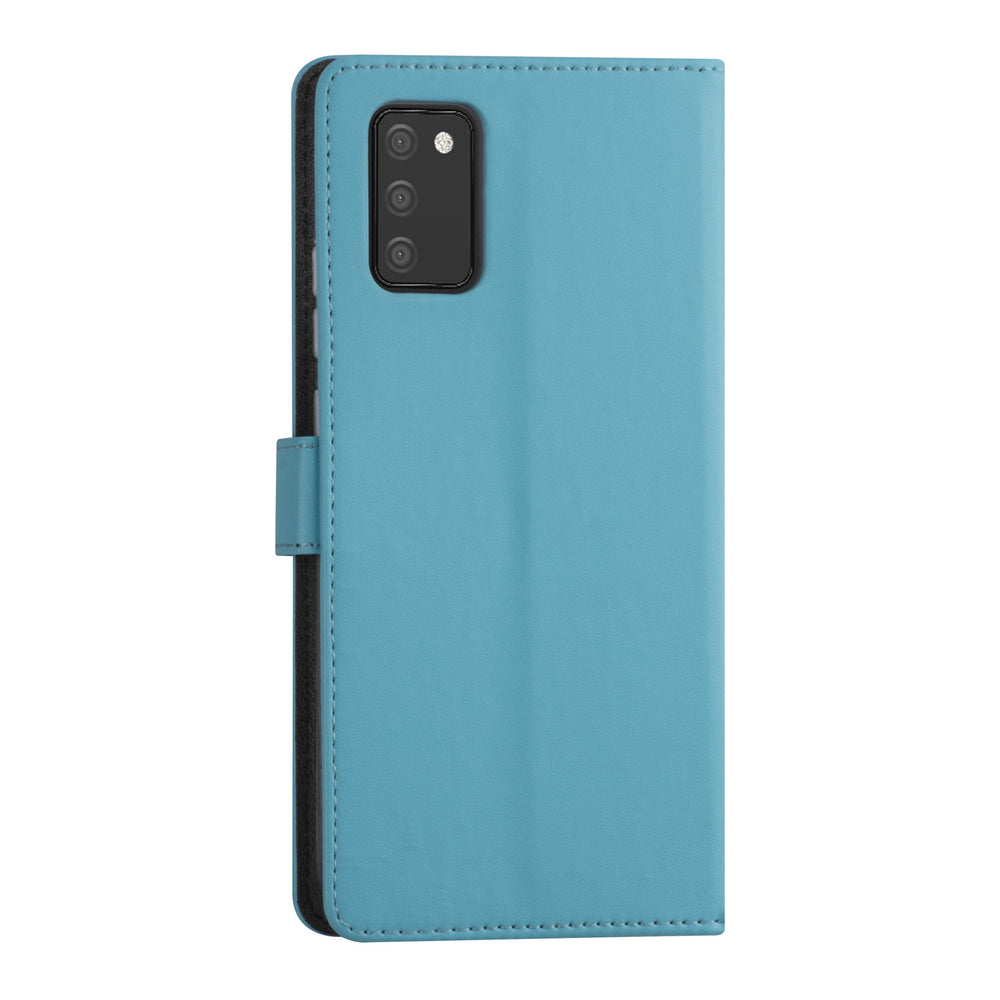 Samsung Galaxy A02s Booktype hoesje - LichtBlauw - Pasjeshouder - Magneetsluiting-Hoesjes-Ilumina Benelux