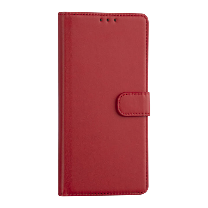 Samsung Galaxy A02s Booktype hoesje - Rood - Pasjeshouder - Magneetsluiting-Hoesjes-Ilumina Benelux