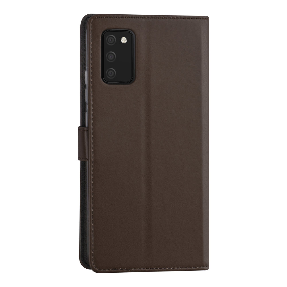Samsung Galaxy A03s Booktype hoesje - Bruin - Pasjeshouder - Magneetsluiting-Hoesjes-Ilumina Benelux