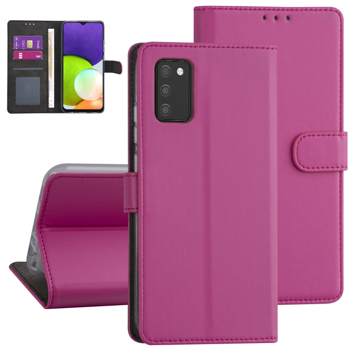 Samsung Galaxy A03s Booktype hoesje - Felroze - Pasjeshouder - Magneetsluiting-Hoesjes-Ilumina Benelux