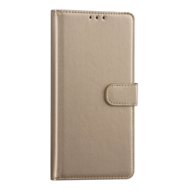 Samsung Galaxy A03s Booktype hoesje - Goud - Pasjeshouder - Magneetsluiting-Hoesjes-Ilumina Benelux