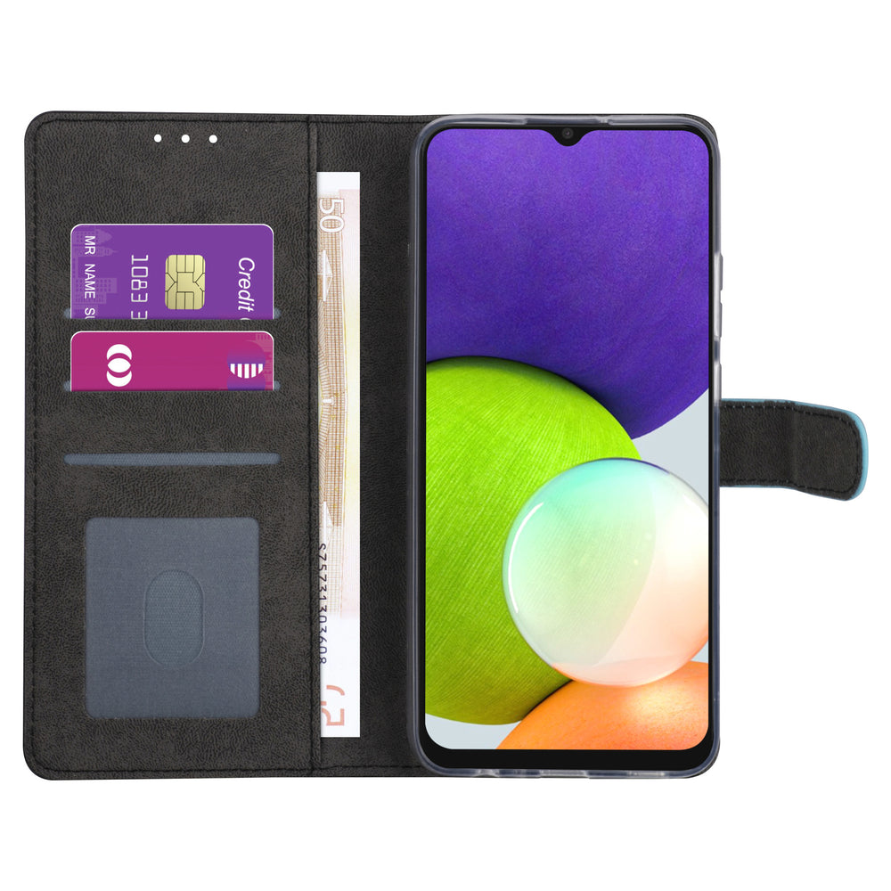 Samsung Galaxy A03s Booktype hoesje - LichtBlauw - Pasjeshouder - Magneetsluiting-Hoesjes-Ilumina Benelux
