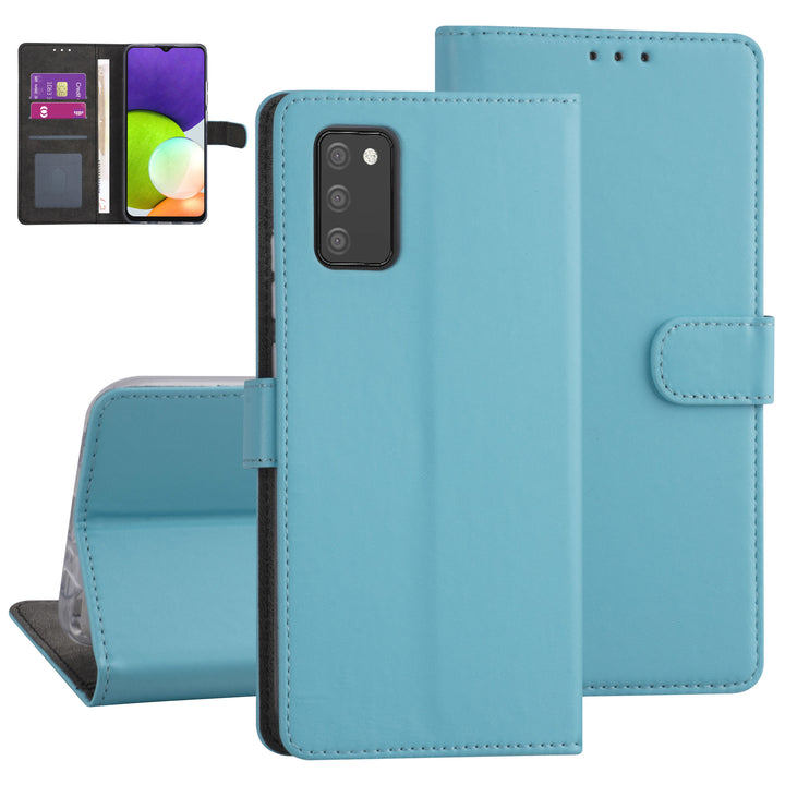 Samsung Galaxy A03s Booktype hoesje - LichtBlauw - Pasjeshouder - Magneetsluiting-Hoesjes-Ilumina Benelux