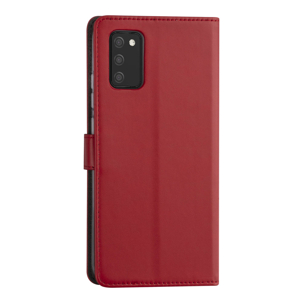 Samsung Galaxy A03s Booktype hoesje - Rood - Pasjeshouder - Magneetsluiting-Hoesjes-Ilumina Benelux