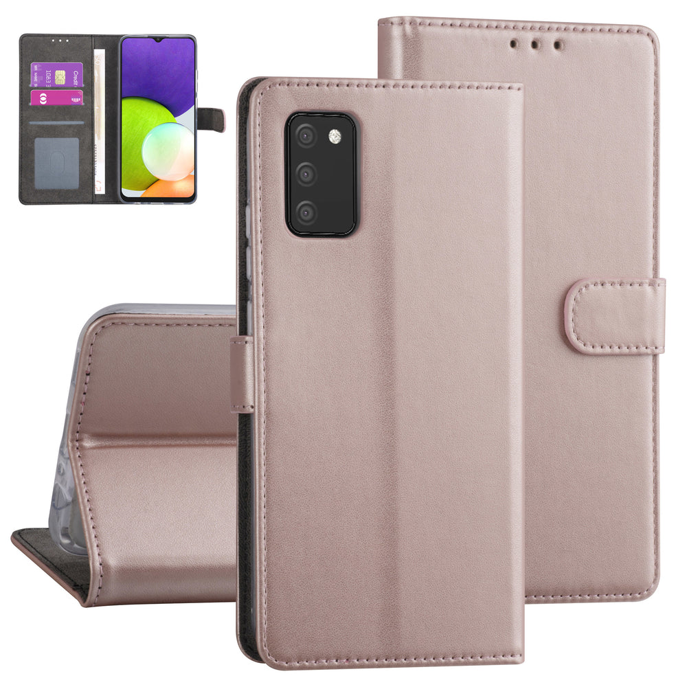 Samsung Galaxy A03s Booktype hoesje - Rose Gold - Pasjeshouder - Magneetsluiting-Hoesjes-Ilumina Benelux