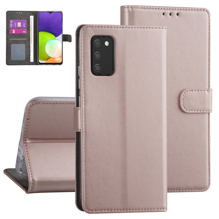 Samsung Galaxy A03s Booktype hoesje - Rose Gold - Pasjeshouder - Magneetsluiting-Hoesjes-Ilumina Benelux