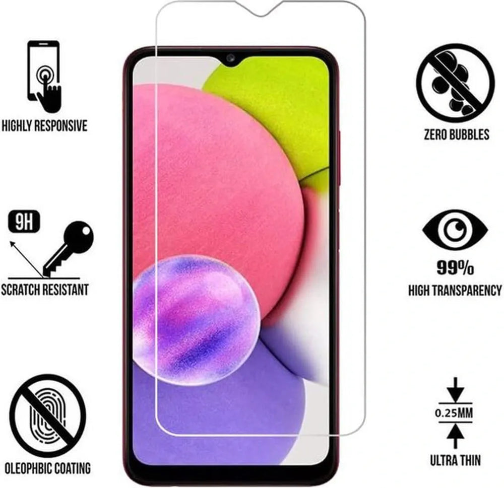 Samsung Galaxy A03s Screenprotector Gehard 9H – Anti-kras – 2-Pack-Ilumina Benelux
