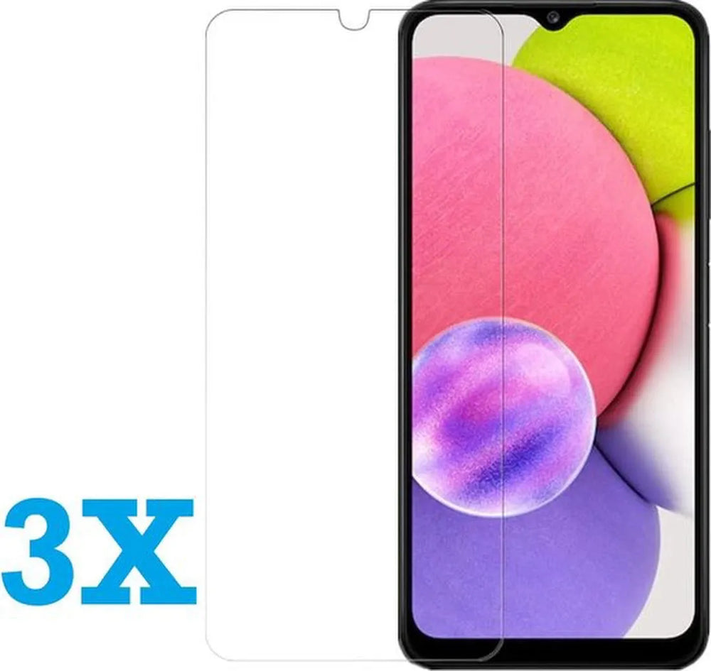 Samsung Galaxy A03s Screenprotector Gehard 9H – Anti-kras – 3-Pack-Ilumina Benelux