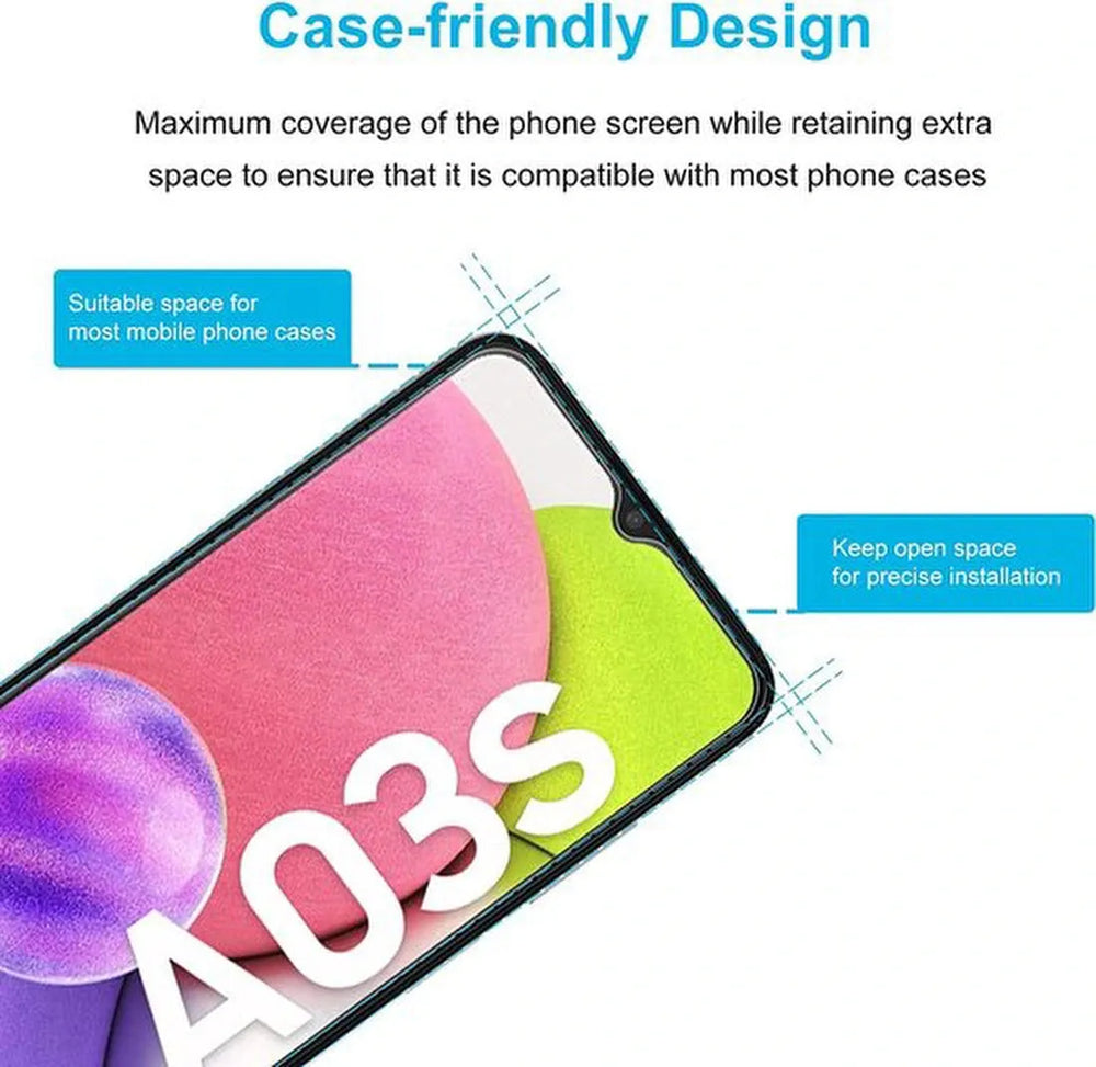 Samsung Galaxy A04/A03s Screenprotector Gehard 9H – Anti-kras – 3-Pack Tempered Glas-Ilumina Benelux