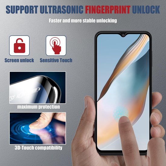 Samsung Galaxy A05S Screenprotector Full Cover Screenprotector Gehard 9H – 3-Pack-Ilumina Benelux