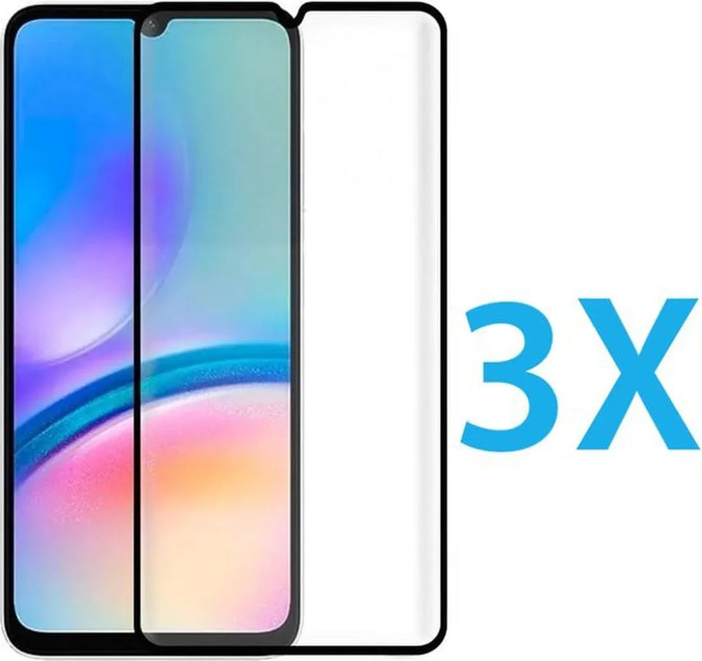 Samsung Galaxy A05S Screenprotector Full Cover Screenprotector Gehard 9H – 3-Pack-Ilumina Benelux