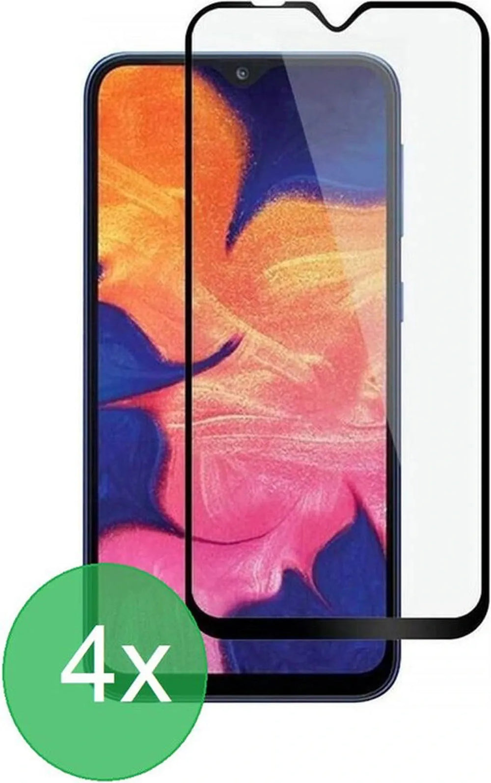 Samsung Galaxy A10 / M10 Screenprotector Full Cover Screenprotector Gehard 9H – 4-Pack-Ilumina Benelux