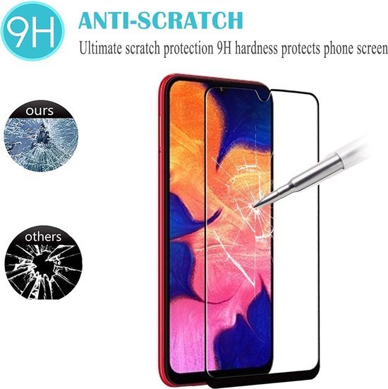 Samsung Galaxy A10 Screenprotector Full Cover Screenprotector Gehard 9H – 1-Pack-Ilumina Benelux