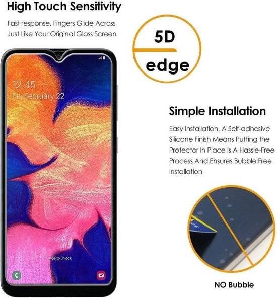 Samsung Galaxy A10e Screenprotector Full Cover Screenprotector Gehard 9H – 3-Pack-Ilumina Benelux