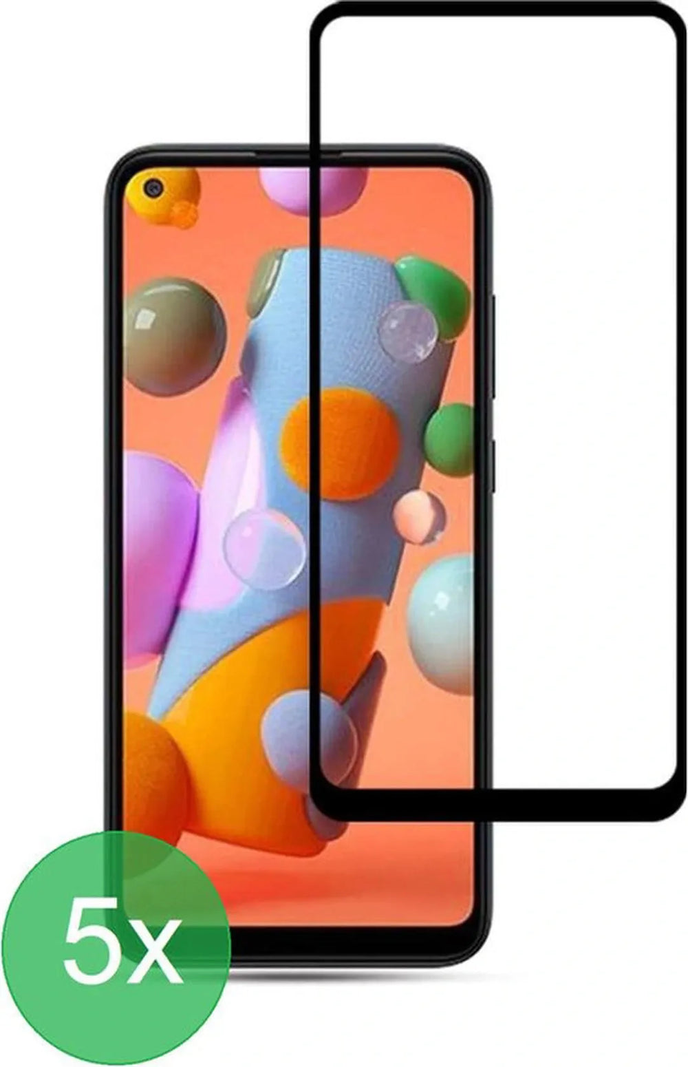 Samsung Galaxy A11 Screenprotector Full Cover – 9H Gehard Glas – 5-Pack-Ilumina Benelux