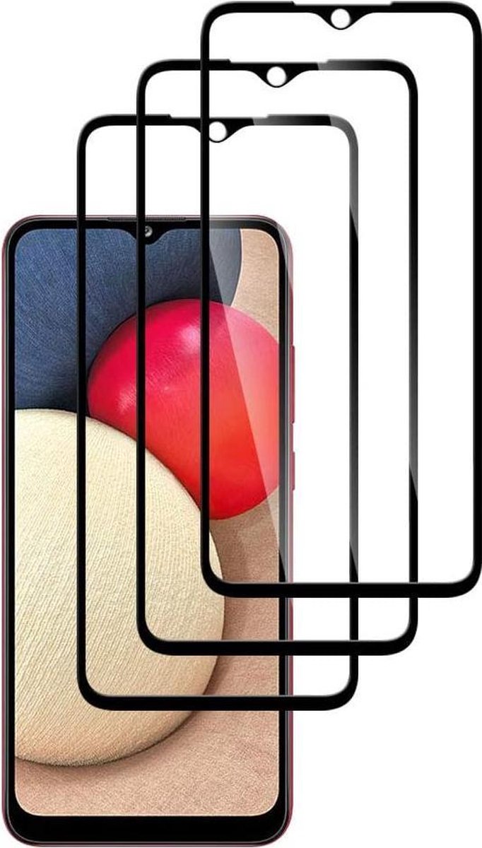 Samsung Galaxy A12 5G Screenprotector Full Cover Screenprotector Gehard 9H – 3-Pack-Ilumina Benelux