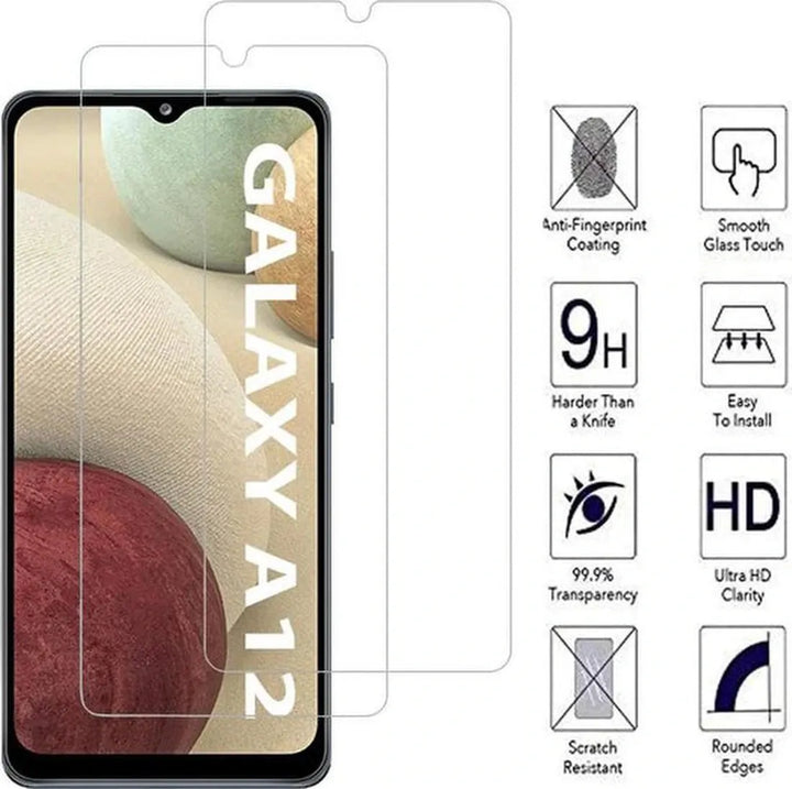 Samsung Galaxy A12 Screenprotector Gehard 9H – Anti-kras – 3-Pack-Ilumina Benelux