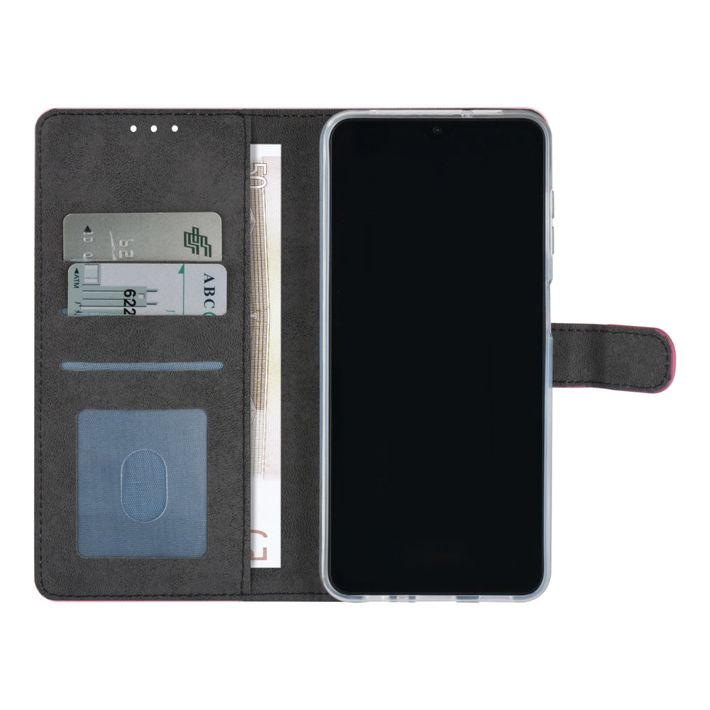 Samsung Galaxy A13 4G Book Case hoesje - Pasjeshouder voor 3 pasjes - Magneetsluiting - Felroze-Hoesjes-Ilumina Benelux