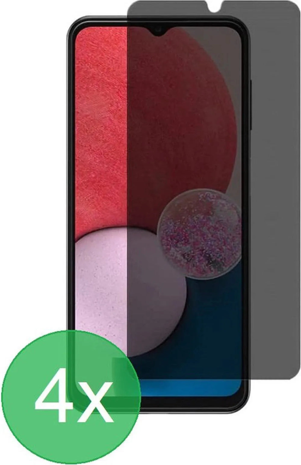 Samsung Galaxy A13 4G – Privacy Full Cover – 9H Gehard Glas – 4-Pack – Zwart-Ilumina Benelux
