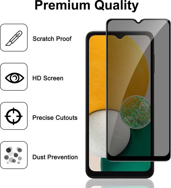 Samsung Galaxy A13 4G – Privacy Screenprotector Gehard 9H – 1-Pack-Ilumina Benelux