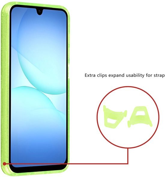 Samsung Galaxy A15 Hoesjes - Magsafe - Glitter Design - Groen-Ilumina Benelux