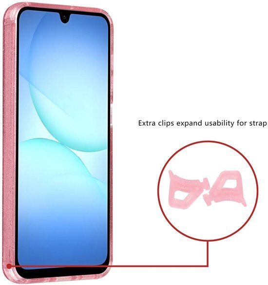Samsung Galaxy A15 Hoesjes - Magsafe - Glitter Design - Roze-Ilumina Benelux
