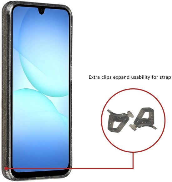 Samsung Galaxy A15 Hoesjes - Magsafe - Glitter Design - Zwart-Ilumina Benelux