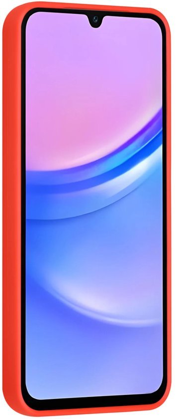 Samsung Galaxy A15 Hoesjes Schokbestendige Siliconen Backcover met Ringstandaard - Classic Red-Ilumina Benelux