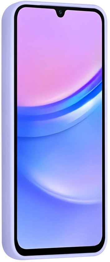 Samsung Galaxy A15 Hoesjes Schokbestendige Siliconen Backcover met Ringstandaard - Lila-Ilumina Benelux