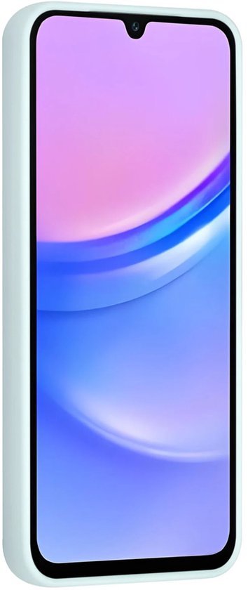 Samsung Galaxy A15 Hoesjes Schokbestendige Siliconen Backcover met Ringstandaard - Mint Green-Ilumina Benelux