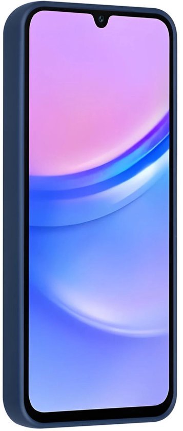 Samsung Galaxy A15 Hoesjes Schokbestendige Siliconen Backcover met Ringstandaard - Navy Blue-Ilumina Benelux