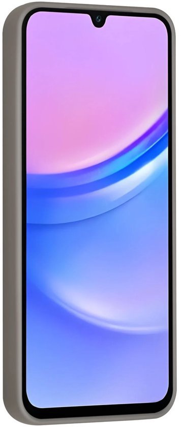Samsung Galaxy A15 Hoesjes Schokbestendige Siliconen Backcover met Ringstandaard - Titanium Grey-Ilumina Benelux