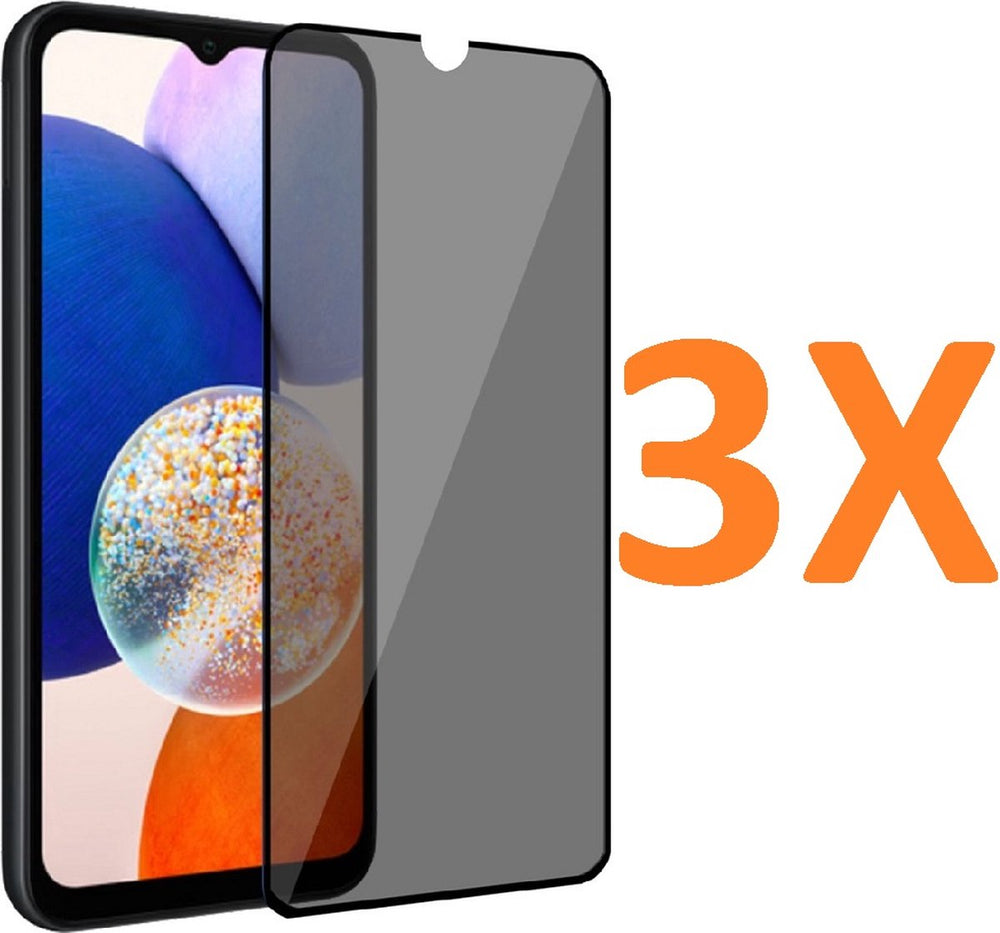 Samsung Galaxy A15 – Privacy Gehard Glas 9H – Anti-kras – 3-Pack-Ilumina Benelux