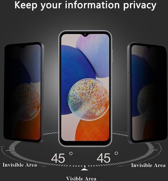 Samsung Galaxy A15 – Privacy Screenprotector – 9H Gehard Glas – 2-Pack-Ilumina Benelux