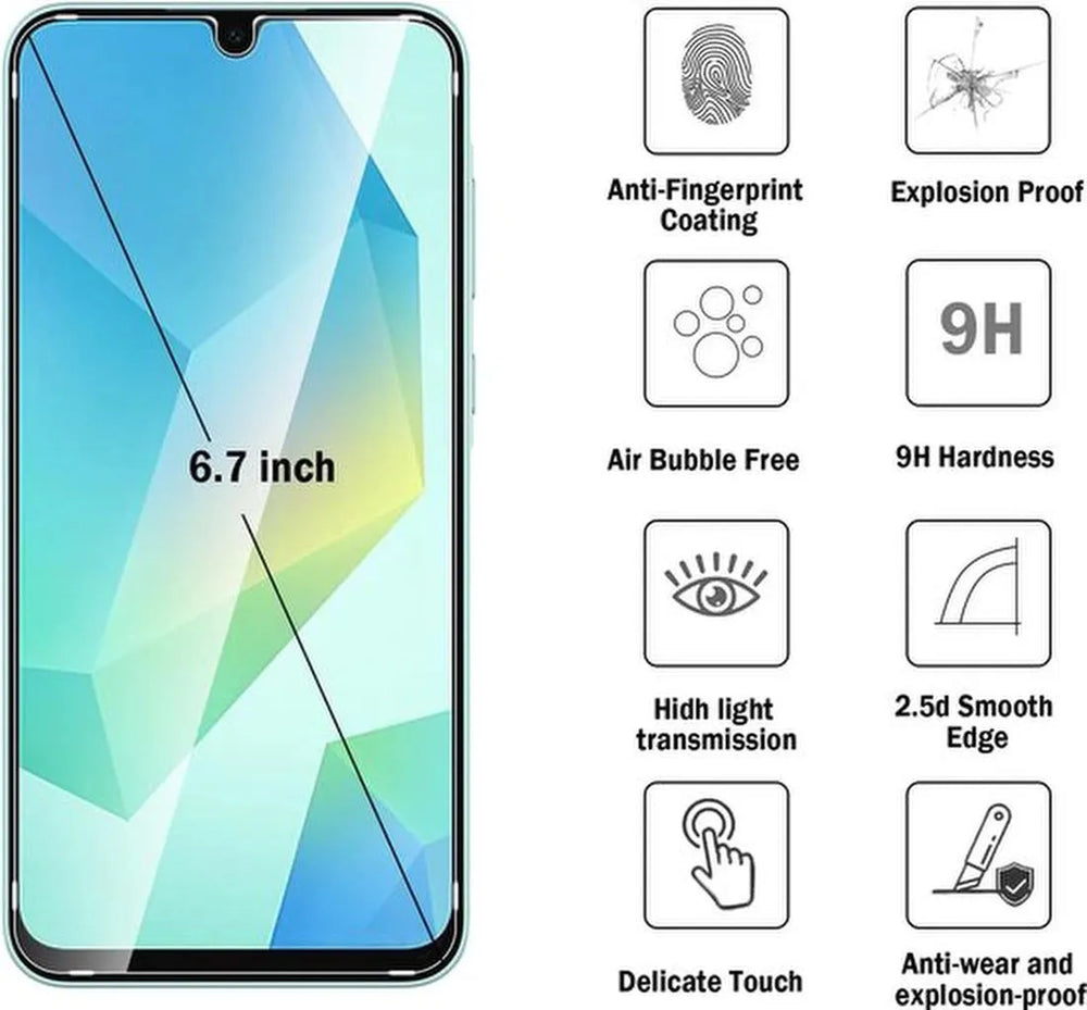 Samsung Galaxy A16 – 9H Gehard Glas – Anti-kras – 5-Pack-Ilumina Benelux