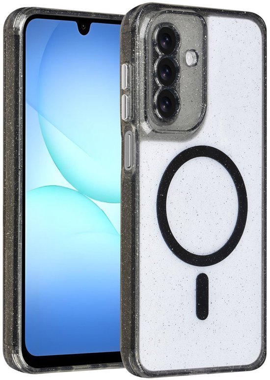 Samsung Galaxy A16 Hoesjes - Magsafe - Glitter Design - Zwart-Ilumina Benelux