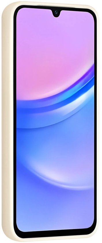 Samsung Galaxy A16 Hoesjes Schokbestendige Siliconen Backcover met Ringstandaard - Antique White-Ilumina Benelux