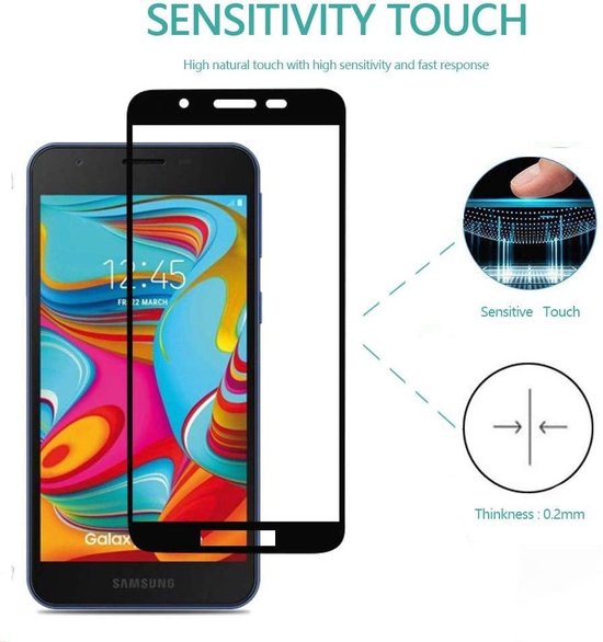 Samsung Galaxy A2 Core Screenprotector Full Cover Screenprotector Gehard 9H – Anti-kras-Ilumina Benelux