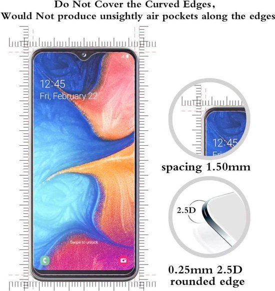 Samsung Galaxy A20e Screenprotector Gehard 9H – Anti-kras – 2-Pack-Ilumina Benelux