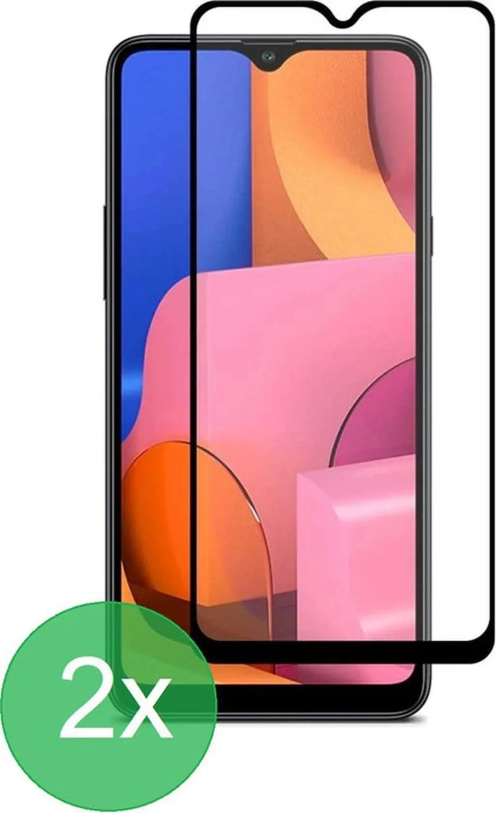 Samsung Galaxy A20s Screenprotector Full Cover Screenprotector Gehard 9H – 2-Pack-Ilumina Benelux