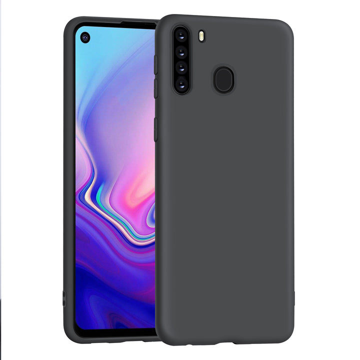 Samsung Galaxy A21 zwart Backcover hoesje - silicone-Hoesjes-Ilumina Benelux