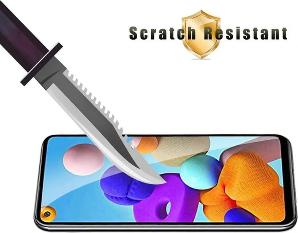 Samsung Galaxy A21S Screenprotector Full Cover Screenprotector Gehard 9H – 2-Pack-Ilumina Benelux