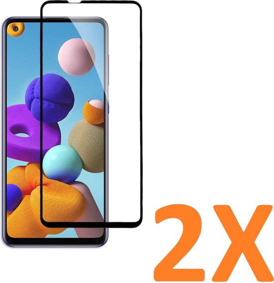 Samsung Galaxy A21S Screenprotector Full Cover Screenprotector Gehard 9H – 2-Pack-Ilumina Benelux